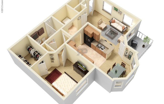 1 bed, 1 bath, 762 sqft, $1,430