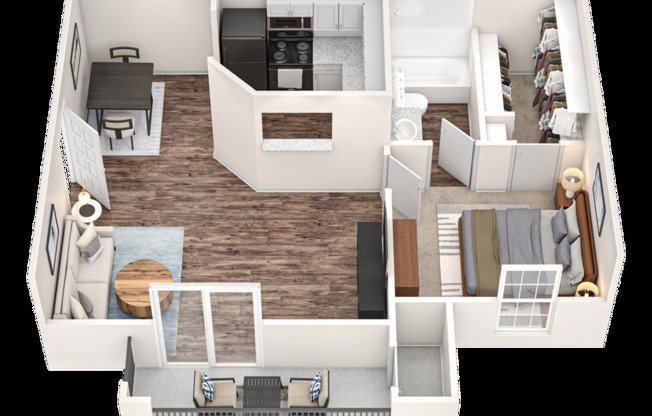 1 bed, 1 bath, 583 sqft, $929, Unit 422