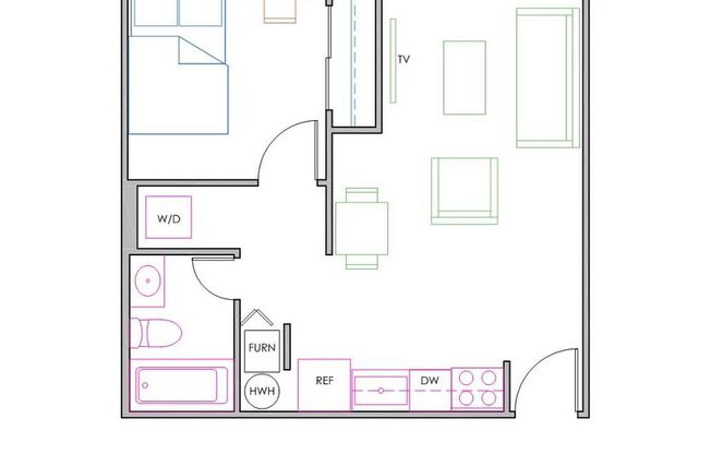 1 bed, 1 bath, 457 sqft, $1,150