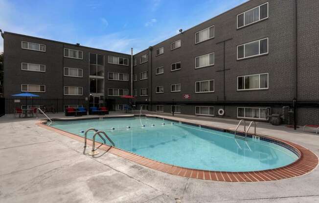 Peak 54 Apartments Swimming Pool Area in Denver, Colorado