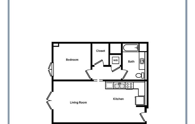 1 bed, 1 bath, 625 sqft, $3,895, Unit 110