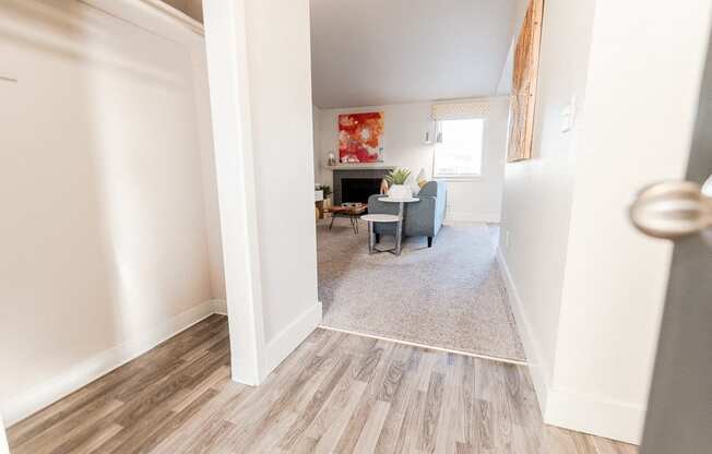 Tacoma Apartments - Northpoint Apartments - Entryway, Closet, and Living Room