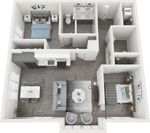 2 beds, 1.5 baths, 986 sqft, $3,219