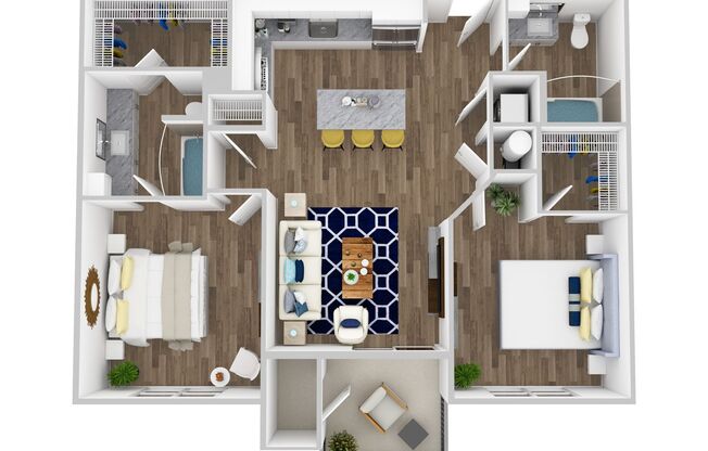 2 beds, 2 baths, 1,001 sqft, $2,295, Unit 1-212
