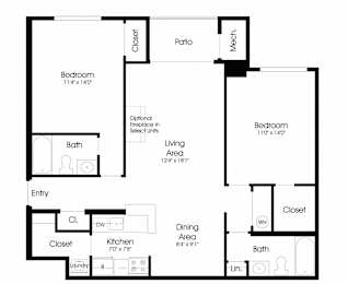 2 beds, 2 baths, 990 sqft, $2,083