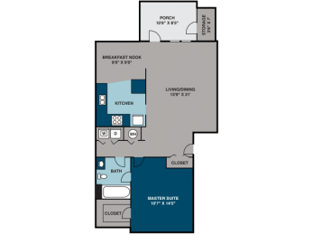 1 bed, 1 bath, 890 sqft, $1,005