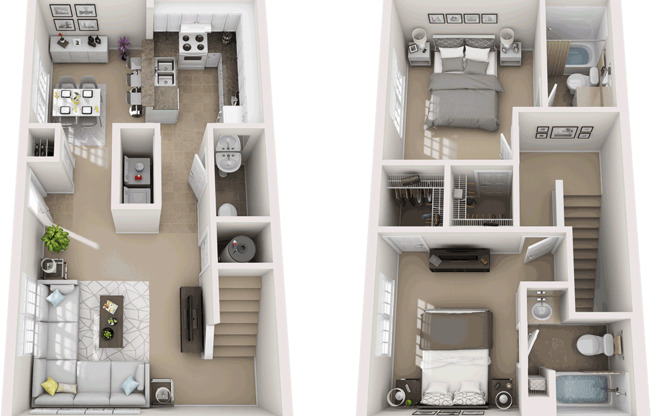 2 beds, 2 baths, 1,155 sqft, $1,955, Unit 4509