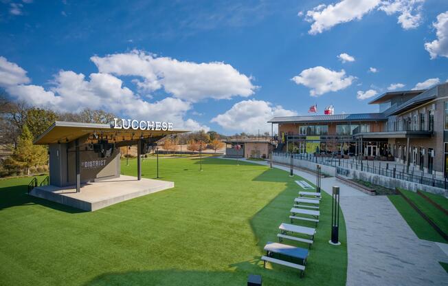 Just minutes from Modera Walsh Heights, District at Willow Park offers an open lawn for events, dining, and time outdoors.