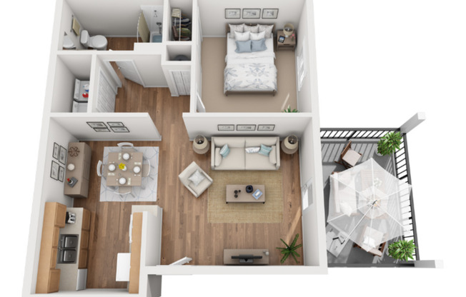 1 bed, 1 bath, 652 sqft, $1,029