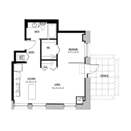 1 bed, 1 bath, 665 sqft, $1,545