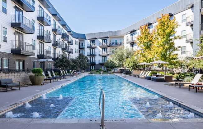 The Second of Two Pools at Abstract at Design District in Dallas TX, 75207