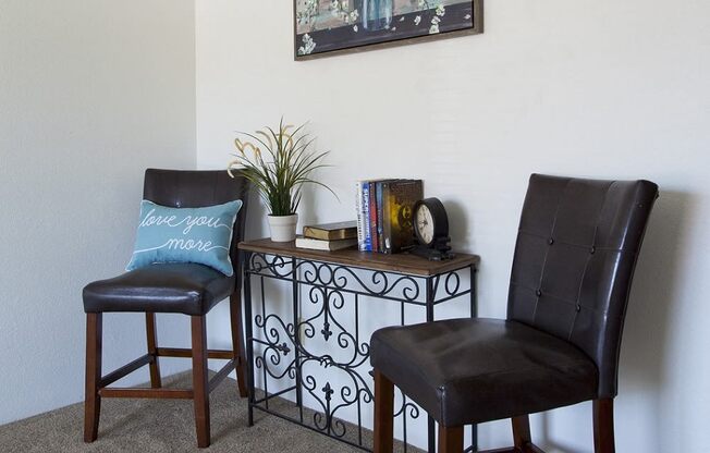 Sage Creek Apartments chairs in dining room