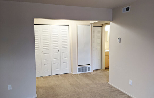 Dining Area with Large Closet at Swiss Valley Apartments, Wyoming