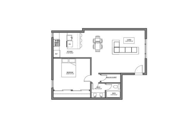 1 bed, 1 bath, 550 sqft, $1,595, Unit 302