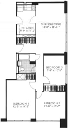 3 beds, 1 bath, 972 sqft, $2,960