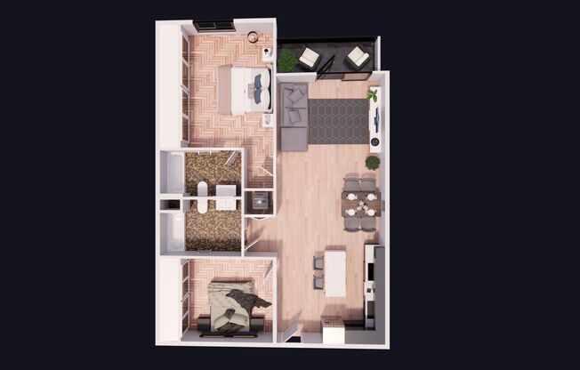 2 beds, 2 baths, 954 sqft, $3,500, Unit #502