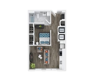 1 bed, 1 bath, 630 sqft, $1,602