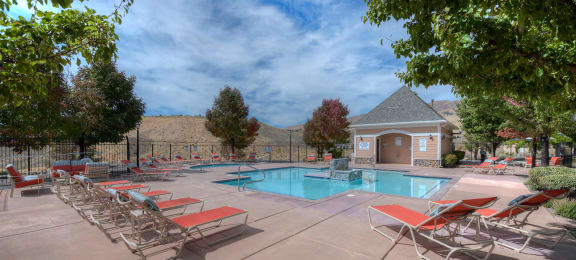 Sundeck around Pool at Manzanita Gate Apartment Homes, Reno, NV