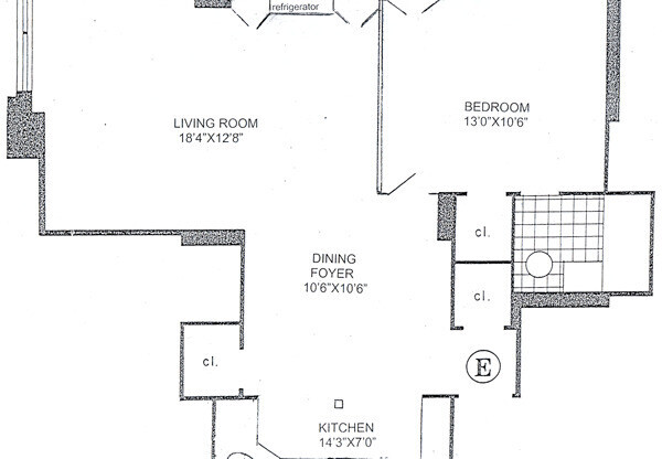 1 bed, 1 bath, 642 sqft, $4,500, Unit 15E