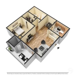 1 bed, 1 bath, 715 sqft, $970
