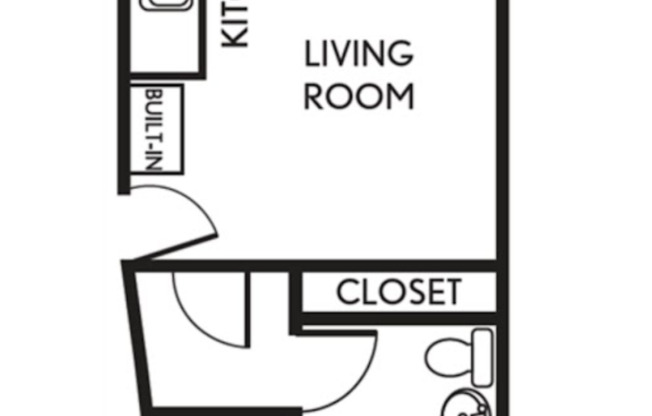 Studio, 1 bath, 305 sqft, $935, Unit 214