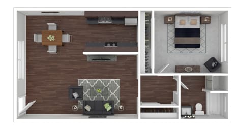 1 bed, 1 bath, 830 sqft, $2,073