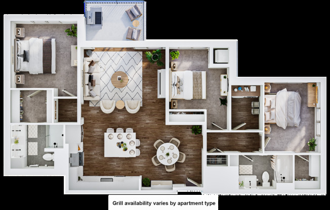 3 beds, 2 baths, 1,517 sqft, $3,820, Unit 118