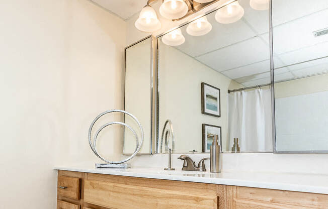 Renovated bathrooms at Ivy Hall Apartments in Towson Maryland