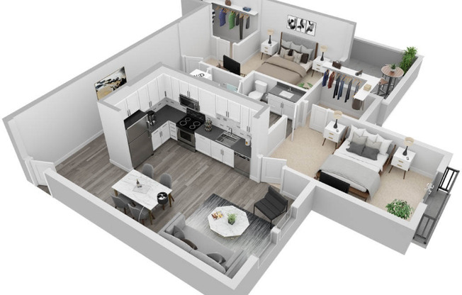 2 beds, 1 bath, 980 sqft, $2,875