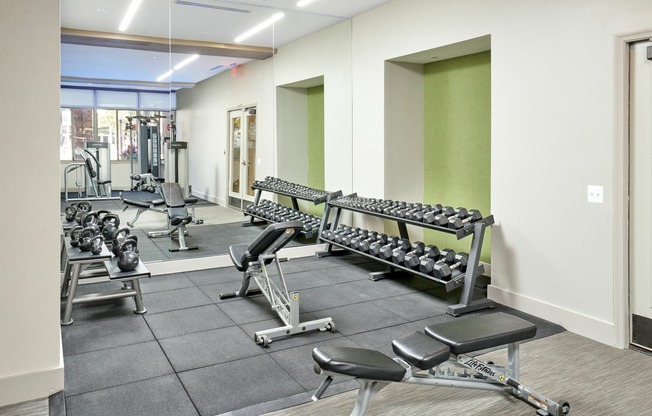 Free Weight Area of Our Newly Renovated Fitness Center
