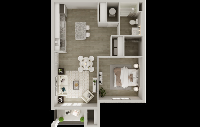 1 bed, 1 bath, 691 sqft, $1,186