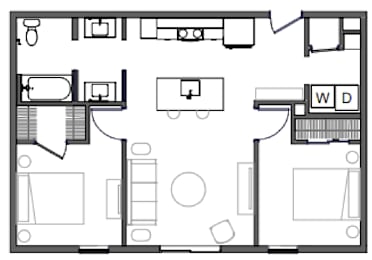 2 beds, 1 bath, 808 sqft, $1,389