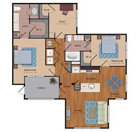 3 beds, 2 baths, 1,319 sqft, $1,710