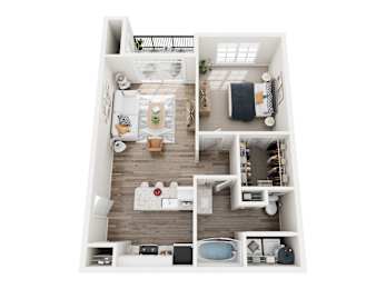 1 bed, 1 bath, 683 sqft, $1,195