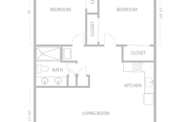 2 beds, 1 bath, 954 sqft, $1,500