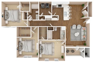 3 beds, 2 baths, 1,446 sqft, $1,644