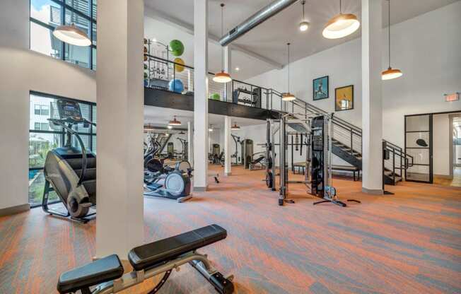 Nexus East Two Story Fitness Center with Weights and Cardio Machines