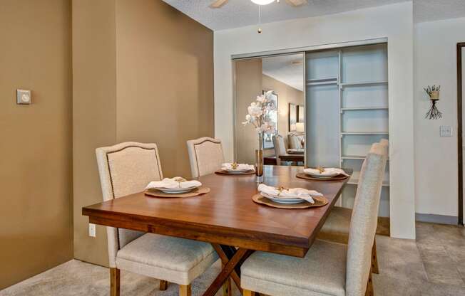 Eagle Ridge Dining Area Apartments in Colorado Springs, CO