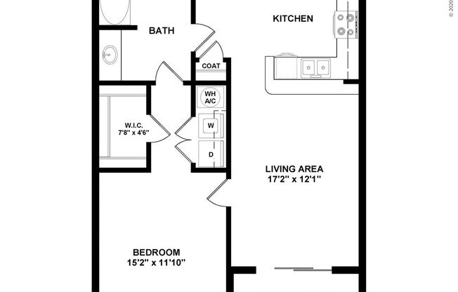 1 bed, 1 bath, 756 sqft, $1,298