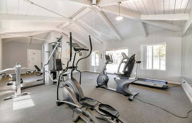 Fitness center treadmill at The Luxe, Santa Clara, CA, 95051