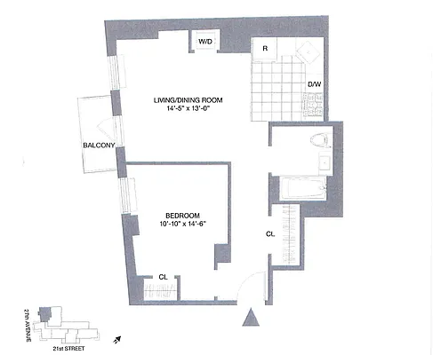 Studio, 1 bath, $3,550, Unit 14B