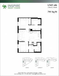 2 beds, 2 baths, 791 sqft, $2,895