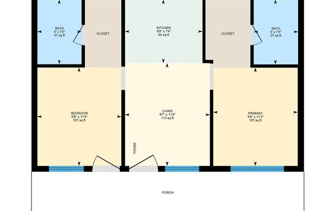 2 beds, 2 baths, $1,349