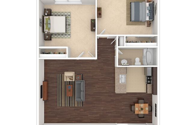 2 beds, 1 bath, 850 sqft, $1,550, Unit 54