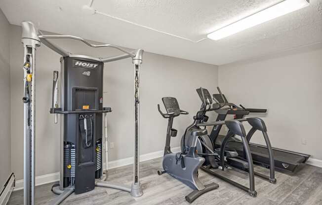 the gym at the preserve apartments