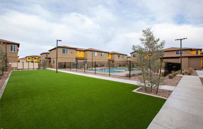 Pet park area at San Vicente Luxury Townhomes in Phoenix AZ 2020