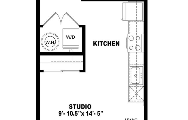 Studio, 1 bath, 431 sqft, $1,885, Unit B-143