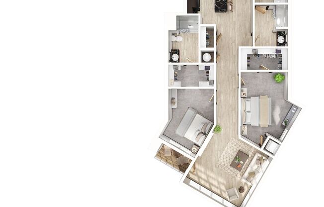 2 beds, 2 baths, 1,144 sqft, $1,895, Unit 3340-205