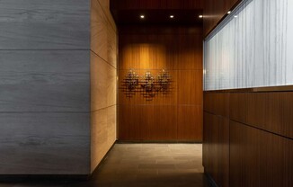Luxury Hudson Yards Apartment 455 W 37th St lobby art installation