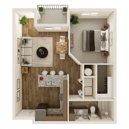1 bed, 1 bath, 690 sqft, $1,225